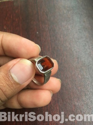 Original Natural Siloni Gomed Stone With Silver Made Ring